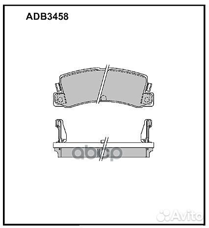 Колодки тормозные дисковые зад ADB3458 alli