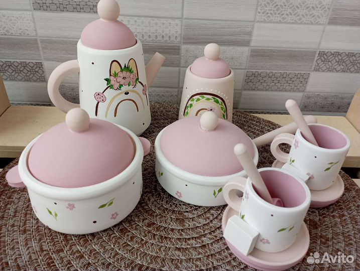 Посуда детская деревянная