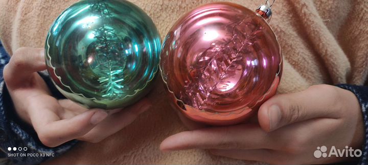 Стеклянные ёлочные швры