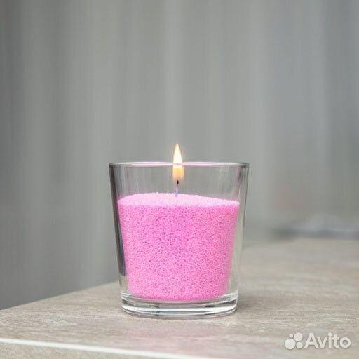 100 гр. Цветные свечи насыпные Органика бледно-роз