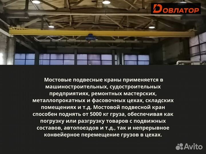 Кран мостовой подвесной