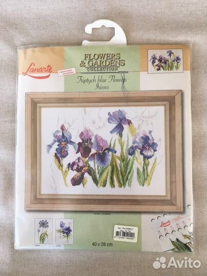 Lanarte Ирисы набор для вышивания крестом