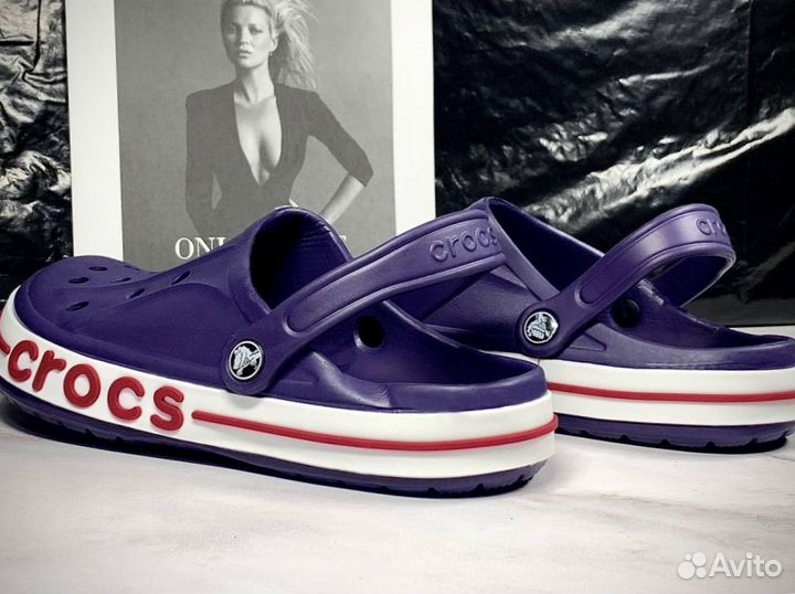 Crocs сабо фиолетовые 44-45 размер