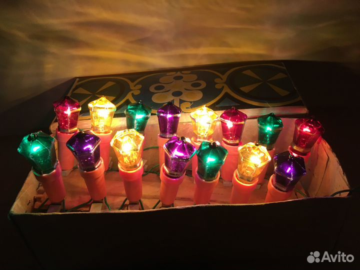 Ёлочные игрушки СССР электрогирлянда 