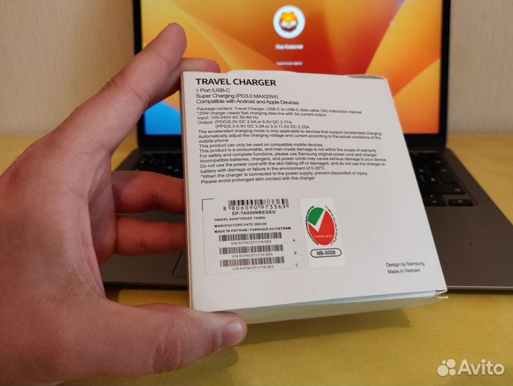 Зарядное устройство samsung Type-C