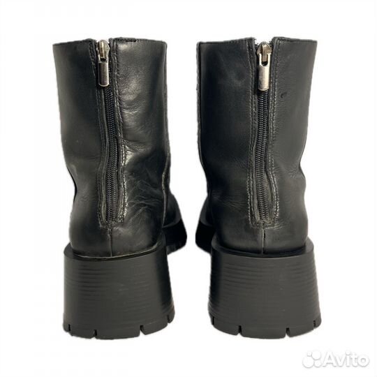 Balenciaga trooper leather boots