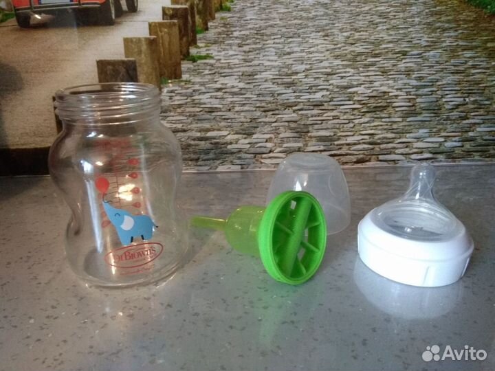 Стеклянная бутылочка Dr Brown's антиколиковая 0+