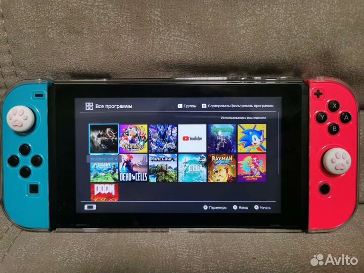 Nintendo switch rev2 128gb прошитая с играми
