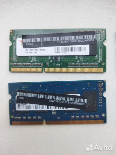 Оперативная память ddr3L 4gb 2gb для ноутбука