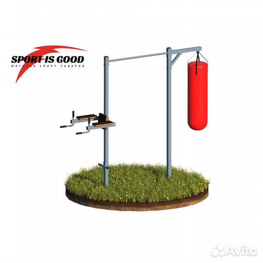 Уличный турник брусья пресс - 4 в 1