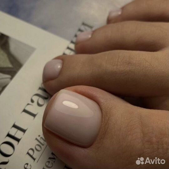 Педикюр полный с покрытием гель лак