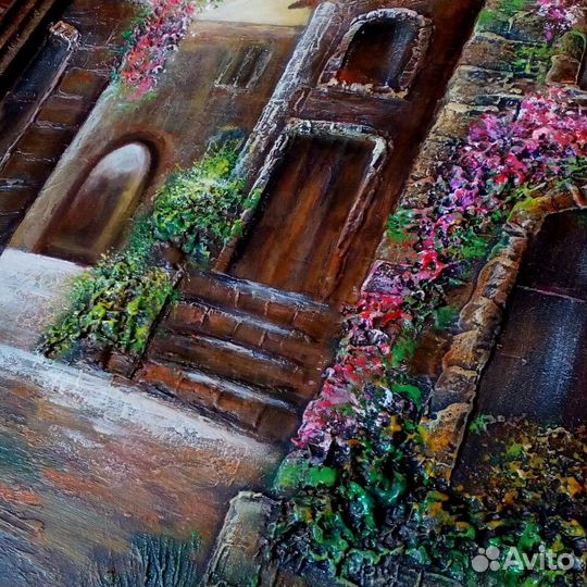 Барельеф картины на стене