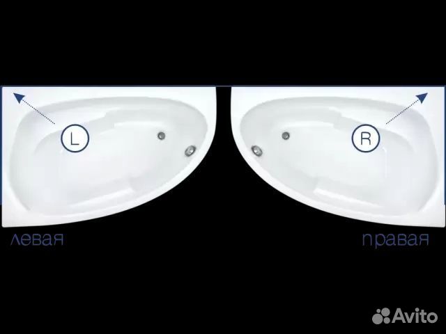 Ванна асимметричная joanna 160x95 левая cersanit