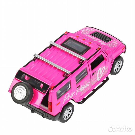 Машина Hummer H2 Спорт 12 см розовая металл инерция Технопарк HUM2-12SRT-PK