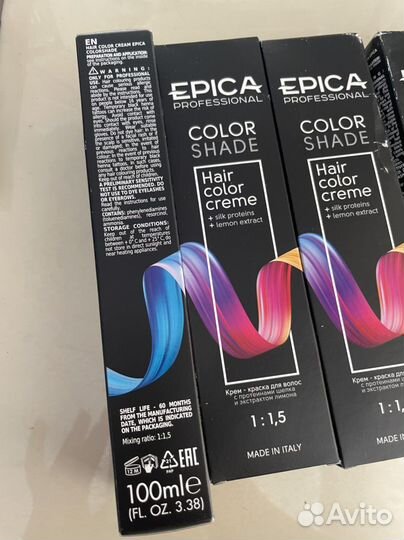 Epica крем-краска для волос черный холодный