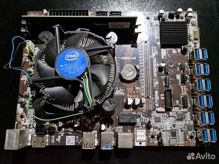 Тушка/материнка B250C на 12 карт