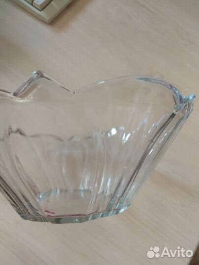 Салатник Ваза большая СССР стекло Дядьковский хз