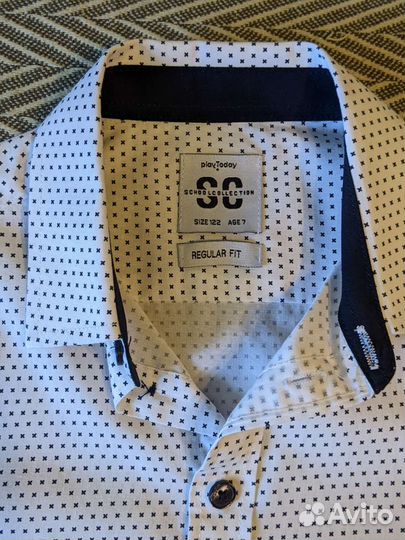 Рубашки с коротким рукавом на мальчика, р.122