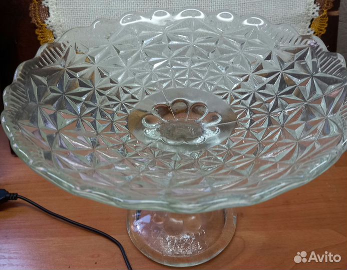 Ваза для фруктов на ножке СССР