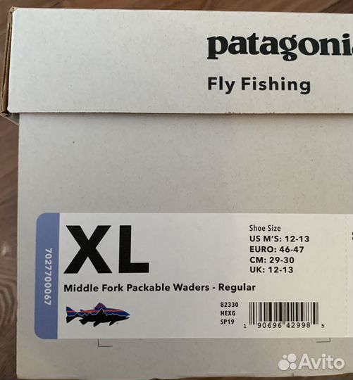 Вейдерсы patagonia Middle Fork Packable Wader XL