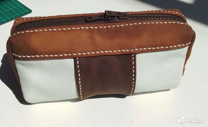 Косметичка натуральная кожа ручной работы