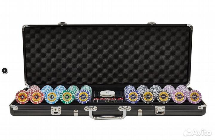 Наборы для покера Luxe качества 300,500,1000 Фишек