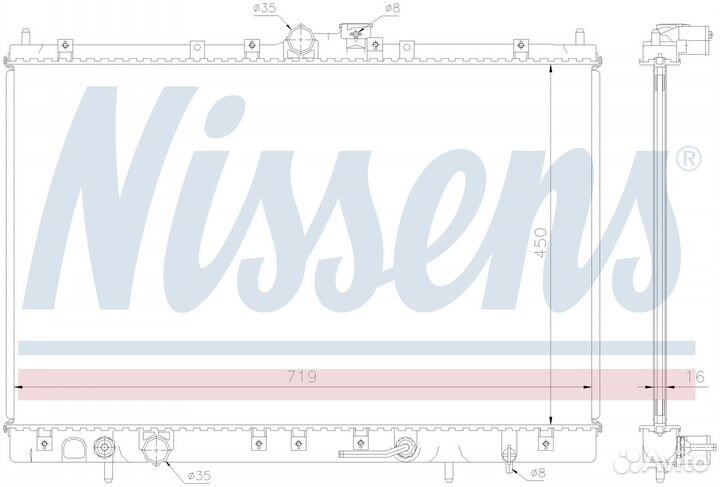 Радиатор охлаждения двс mitsubishi space wagon (19