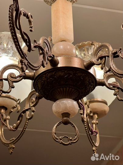 Люстра потолочная бронзовая