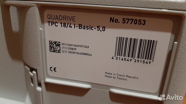 Festool TPC 18 в разной комплектации. Новая