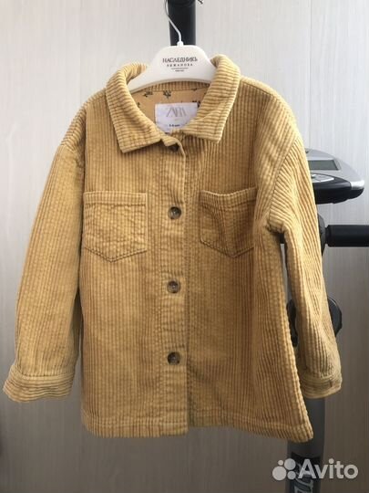 Вельветовая рубашка для девочки zara 104