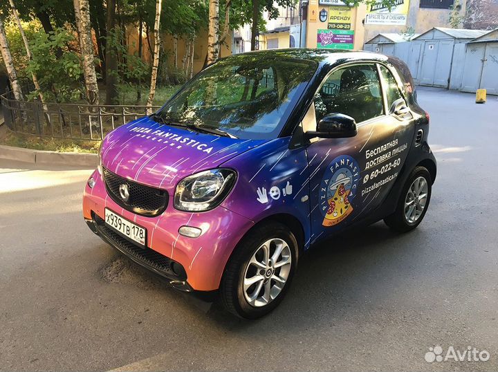 Профессиональная оклейка автомобиля. Реклама