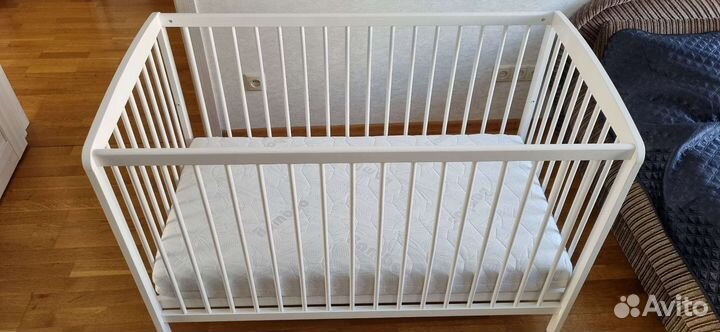 Детская кровать с матрасом бу