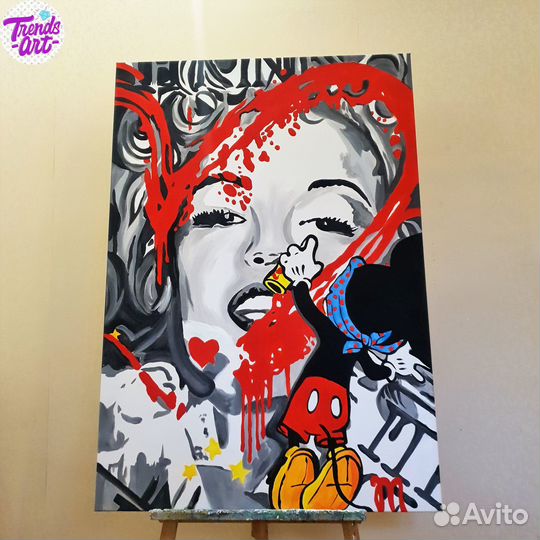 Картина Скрудж деньги Alec Monopoly копия арт