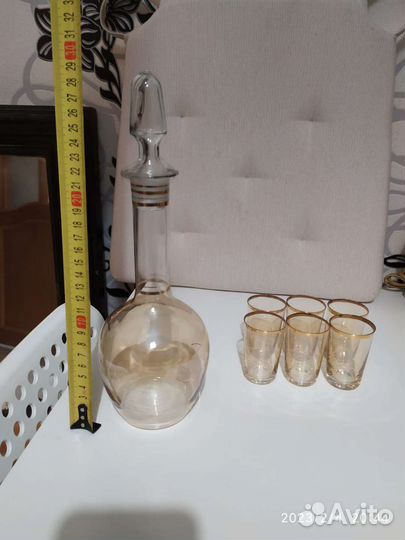 Набор графин и рюмки СССР стекло
