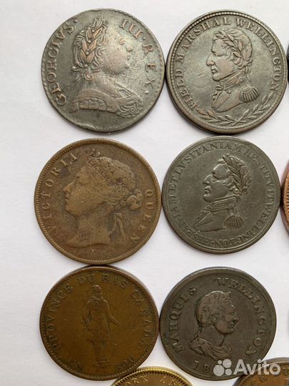 Монеты.-8 Старая Англия.Канада