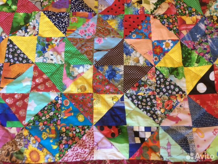 Одеяло лоскутное калейдоскоп