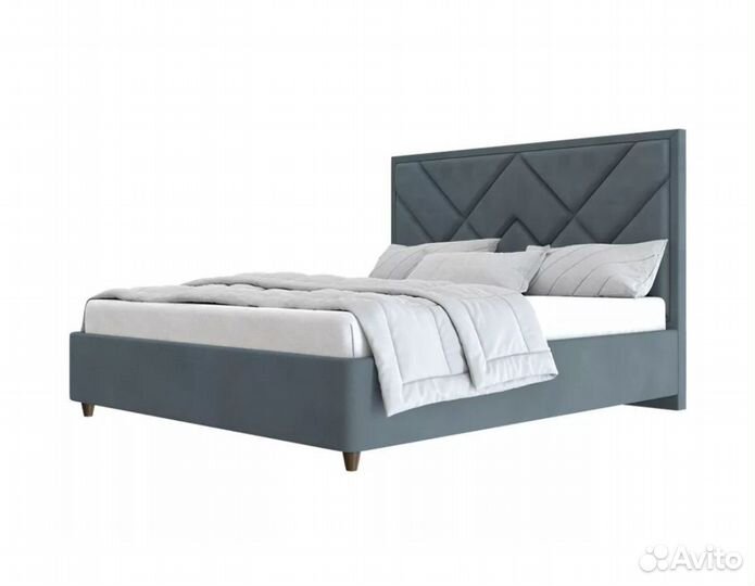 Кровать с мягким изголовьем двухспальная