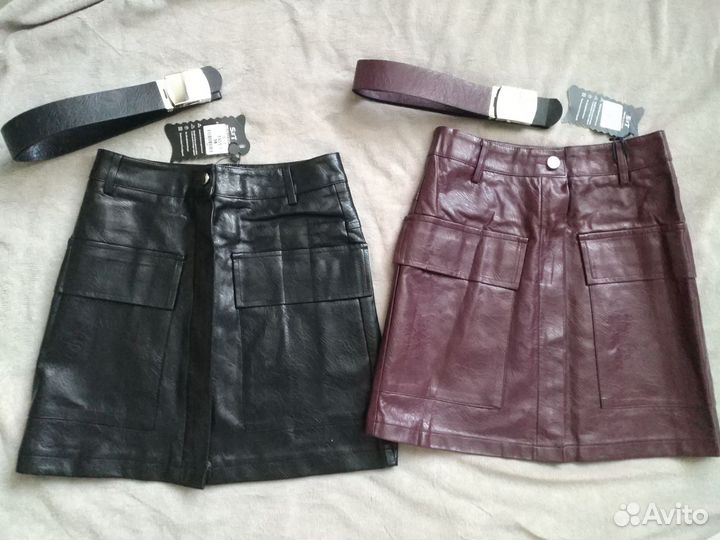 Кожаная юбка новая