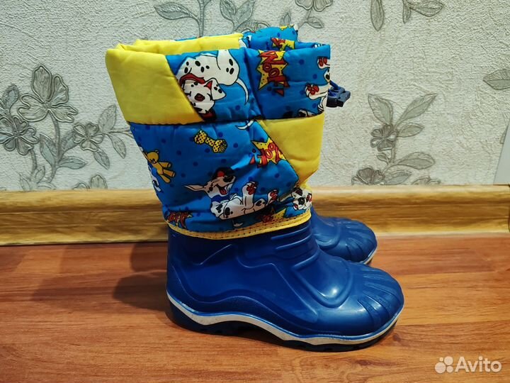 Сапоги детские резиновые утеплённые 29