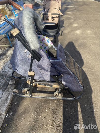 Санки коляска nika