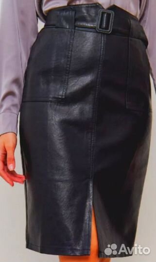 Юбка экокожа