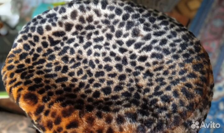 Берет зимний леопардовый