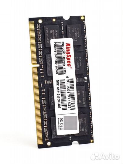 KingSpec DDR3 1600 MHz 8 GB sodimm