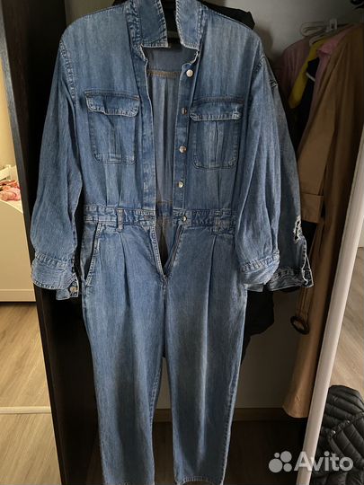 Джинсовый комбинезон женский