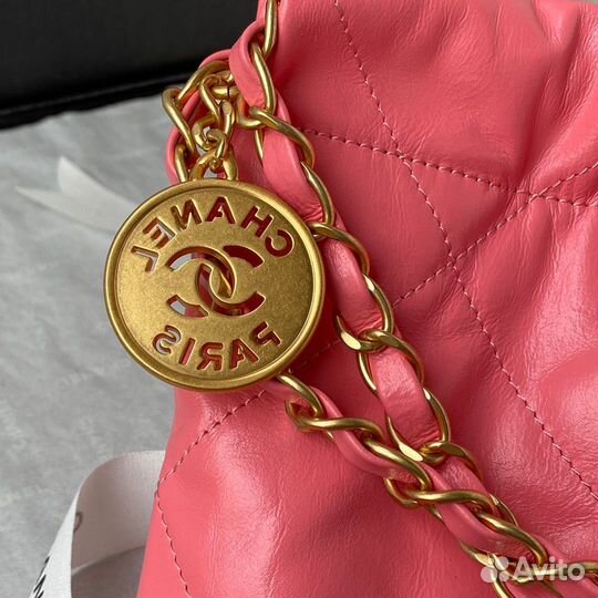 Сумка chanel 22 Shiny Calfskin Coral Pink