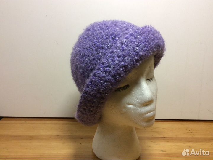 Яркая вязаная шапочка, ручная работа, 53-56, ар296