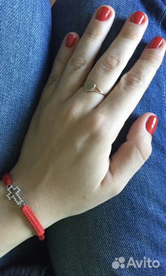 Золотое кольцо с брильянтовой крошкой