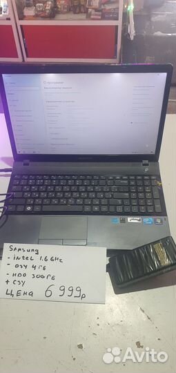 Ноутбук samsung рабочий в отл состоянии