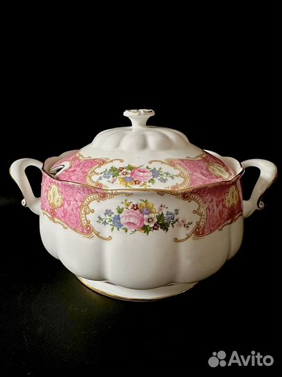 Блюдо и супница фарфор Royal Albert Lady Carlyle