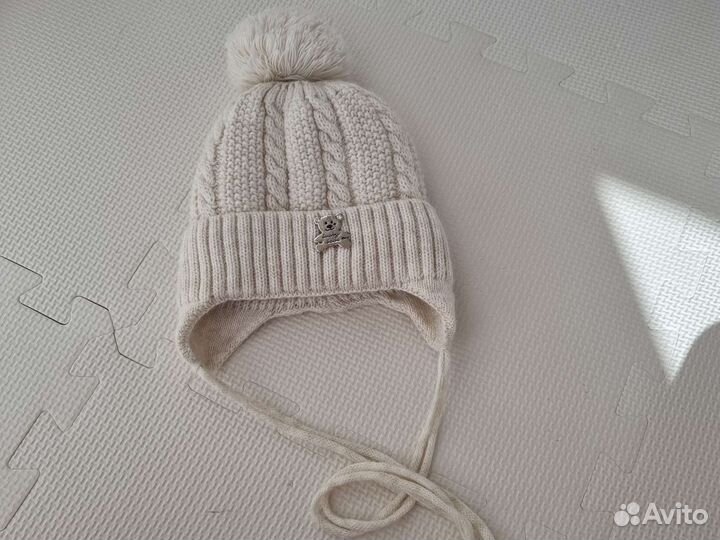 Зимняя и демисезонная шапка детская1-3 мес